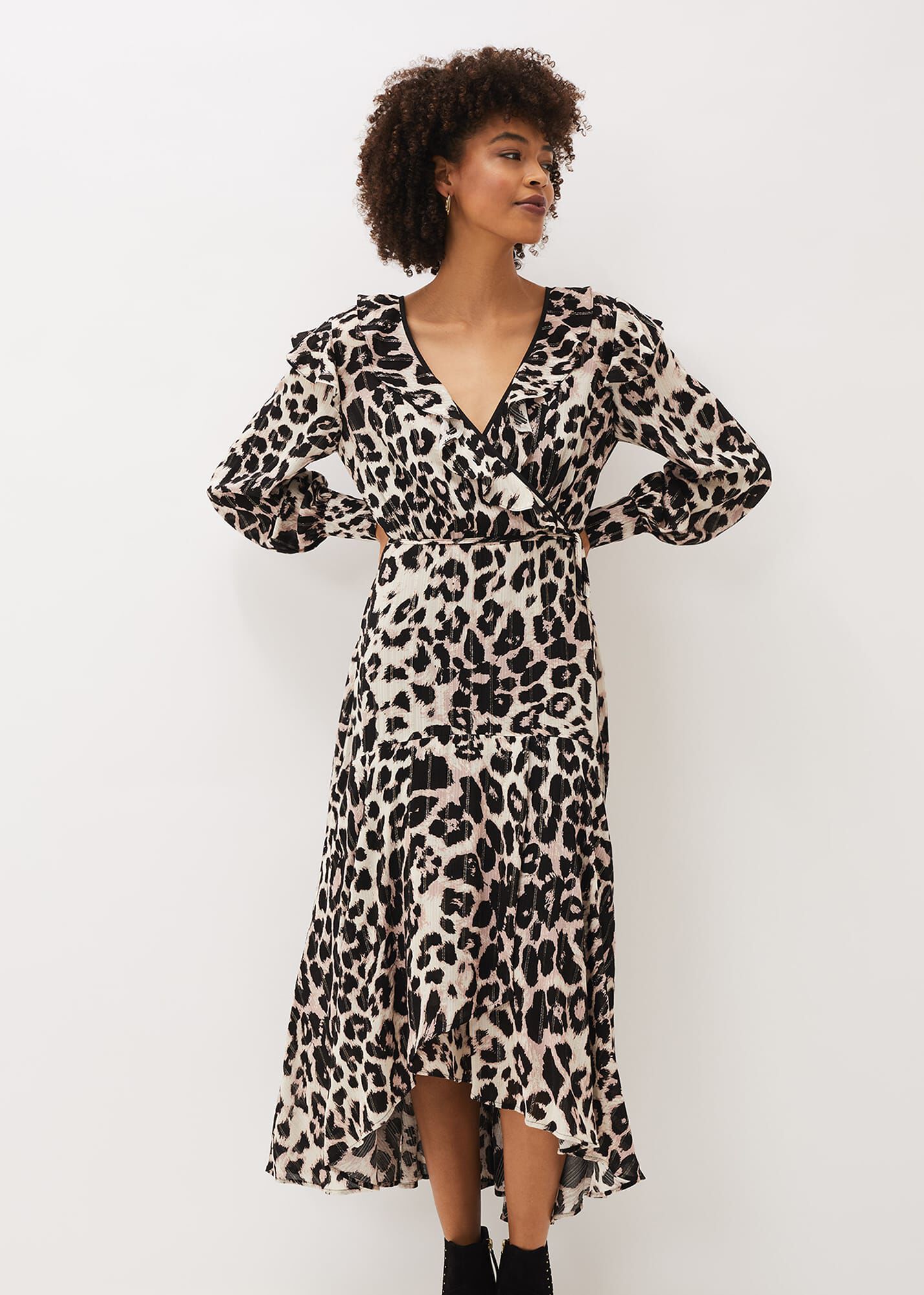 Chelsie Leopard Wrap Dress | Phase Eight